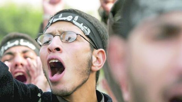 Miembros de los Hermanos musulmanes, en una manifestación