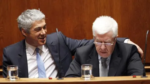José Socrates y Fernando Teixeira dos Santos