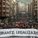 Manifestación por la legalización de Sortu celebrada en Bilbao el pasado 19 de febrero