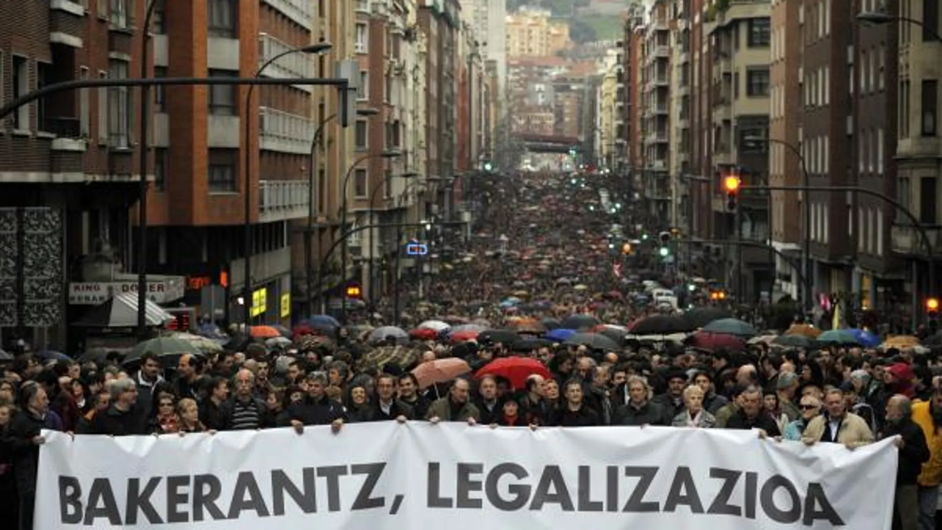 Manifestación por la legalización de Sortu celebrada en Bilbao el pasado 19 de febrero