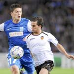 Pablo Piatti, flamante fichaje del Valencia procedente del Almería, jugó un buen partido, pero se quedó sin marcar, como su equipo