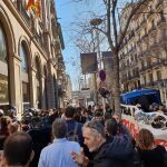 Los CDR cortaron el tráfico con la quema de neumáticos a primera hora en la autopista AP-7 a la altura de Sant Celoni (Barcelona).
