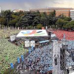 En septiembre de 2009 miles de personas formaron un mosaico multicolor en Cibeles mostrando su deseo de que Madrid fuera ciudad olímpica