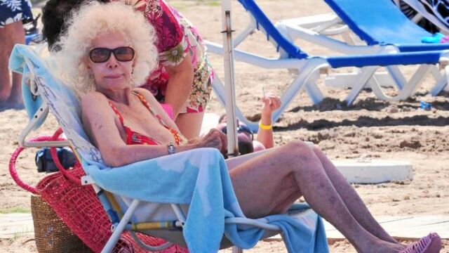 Cayetana, el año pasado, en la playa pitiusa