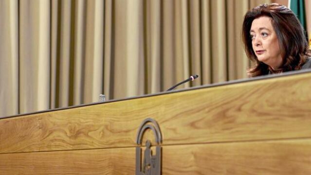 Mar Moreno, ayer, en el Palacio de San Telmo, tras el Consejo de Gobierno