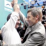 Martín Garitano, junto al dirigente Batasuno Rufi Etxeberría