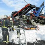 Accidente en cadena en la A-2