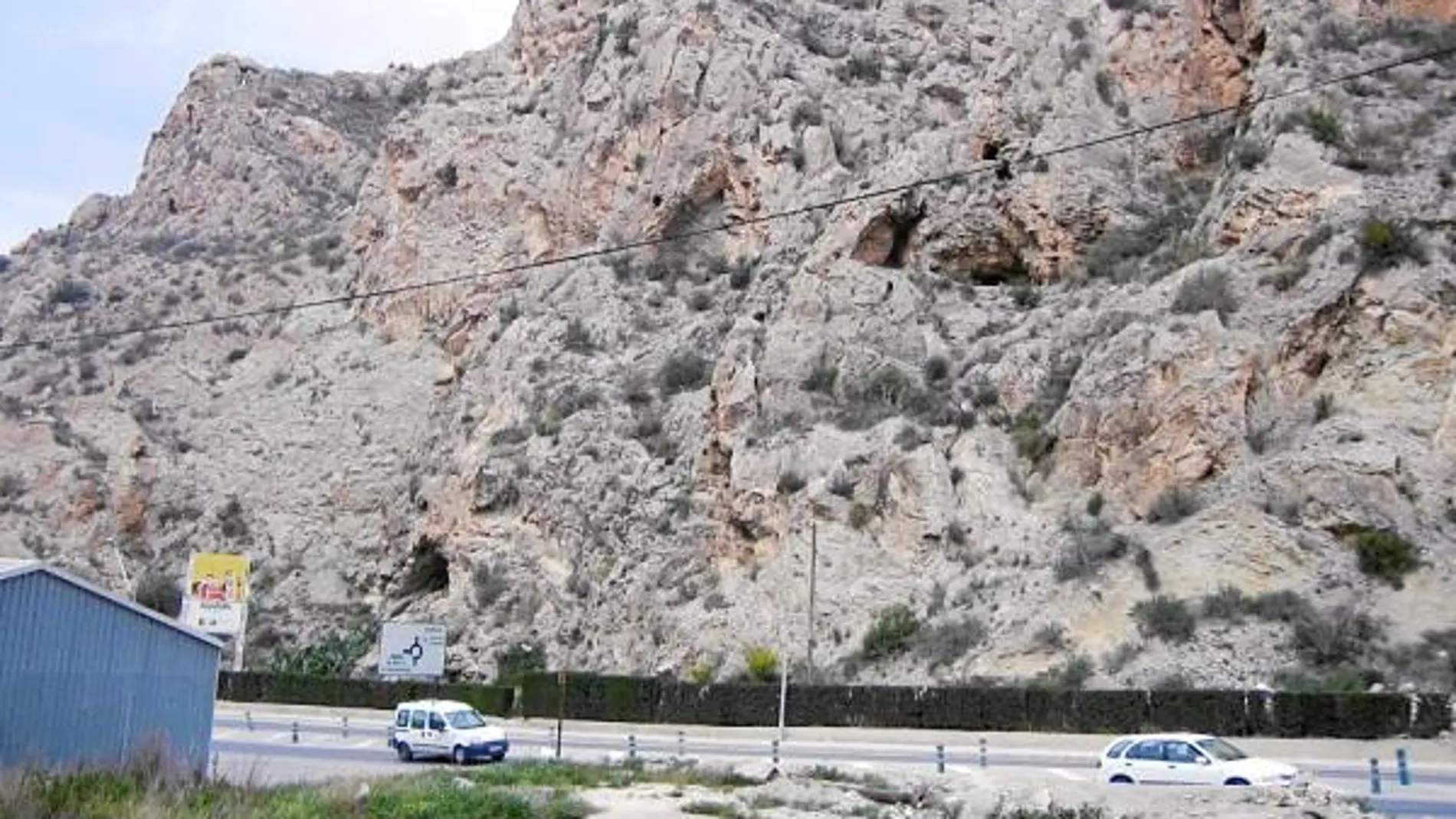 Imagen de la actual carretera RM-513 en el acceso de Abarán