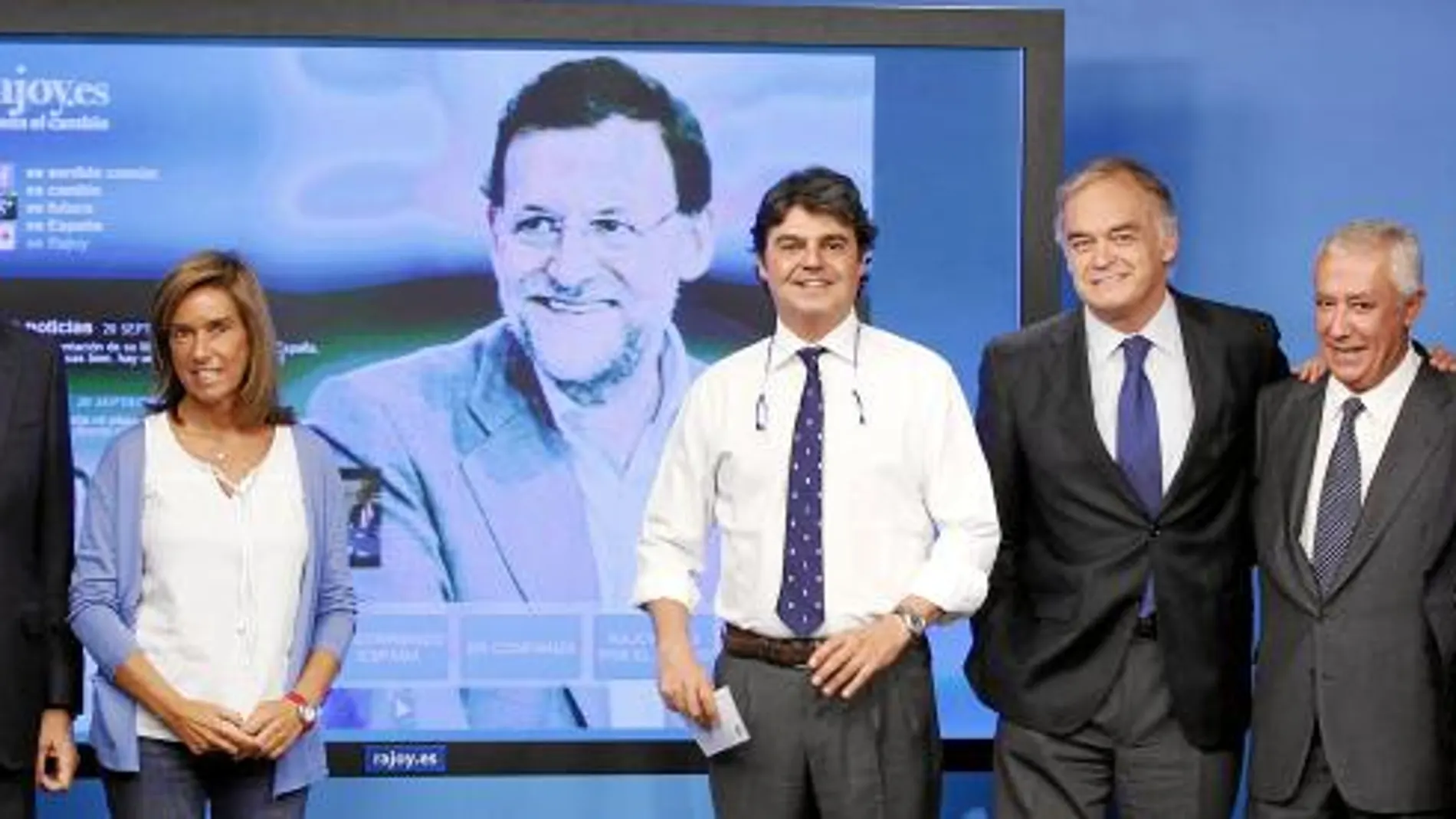 «RAJOYISTAS». Los populares presentaron ayer la página web de Mariano Rajoy.
