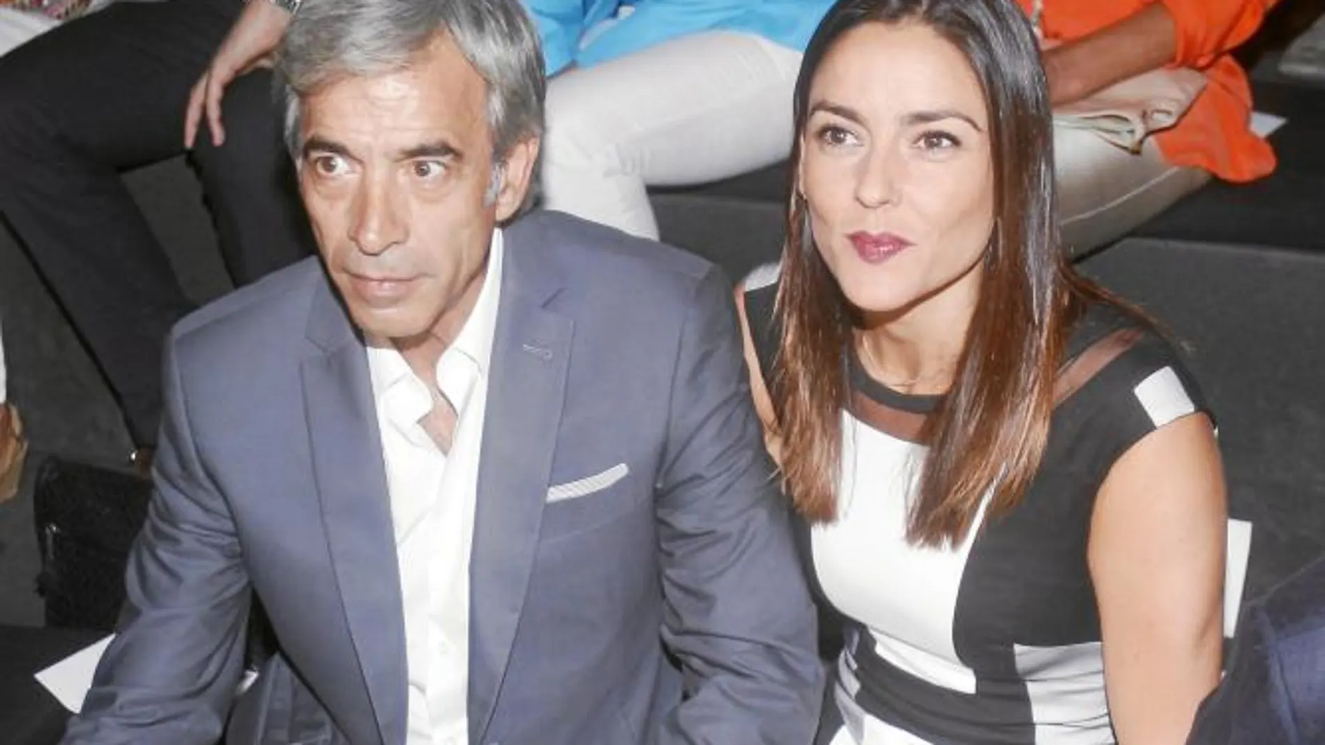 Imanol, junto a su novia, el sábado en la pasarela Cibeles