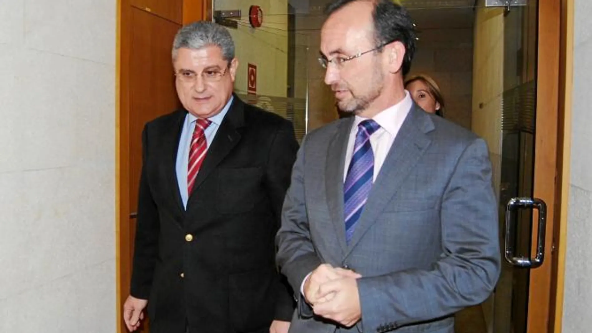 Miguel del Toro y Salvador Marín, momentos antes de la reunión