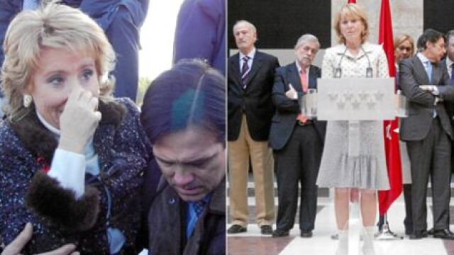 La entonces presidenta de la Comunidad de Madrid, Esperanza Aguirre, saalió ilesa de los atentados