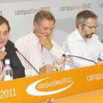 El director de LA RAZÓN, Francisco Marhuenda, acompañado por Juan Chozas, Samuel Bentolila y Fernando Navarrete