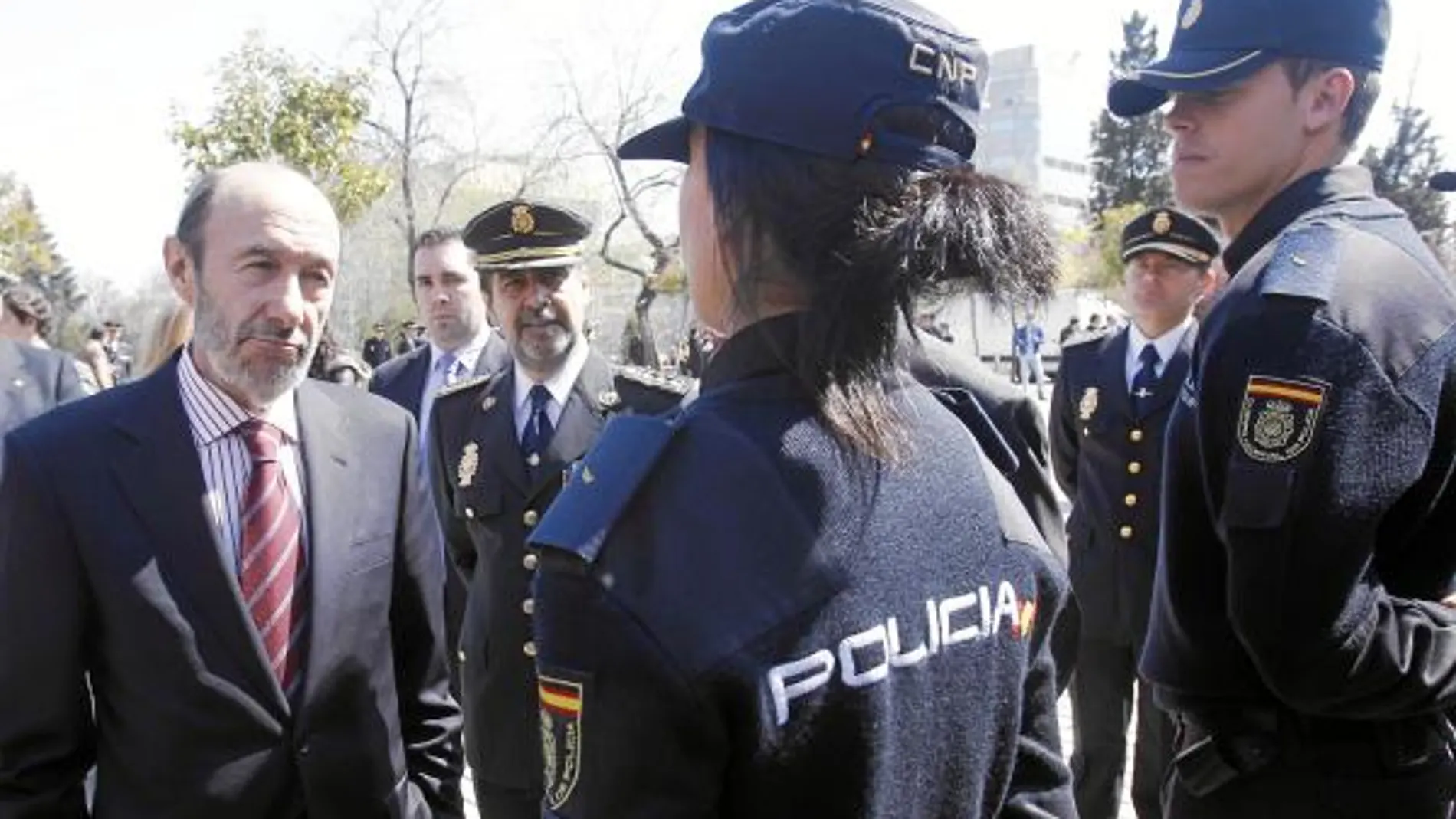 El vicepresidente primero y ministro del Interior, Alfredo Pérez Rubalcaba, en un acto ayer en Madrid