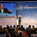 El presidente de la Junta y del PP de Castilla y León durante su intervención