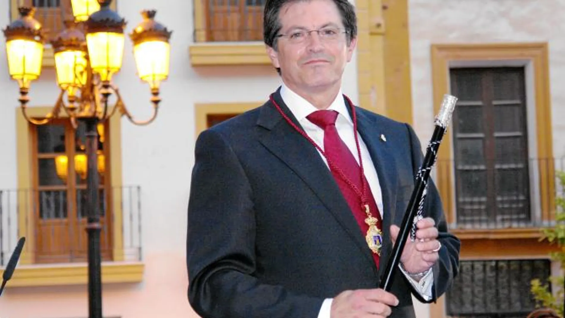 El alcalde de Lorca, Francisco Jódar, durante el acto de investidura celebrado en la Ciudad del Sol
