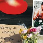 Homenaje a Joe Frazier en una calle de Philadelphia, donde falleció el pasado día 7