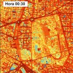 Imagen del vuelo con el sensor AHS del centro de Madrid