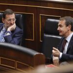 Rajoy y Zapatero, en el Congreso, en una imagen de archivo