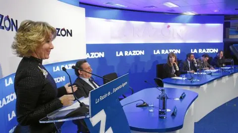 La presidenta de la Comunidad de Madrid, en un momento de su intervención