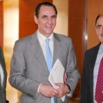 José Rolando Álvarez junto a los alcaldes de Medina de Rioseco y Medina del Campo, Artemio Domínguez y Crescencio Martín, respectivamente