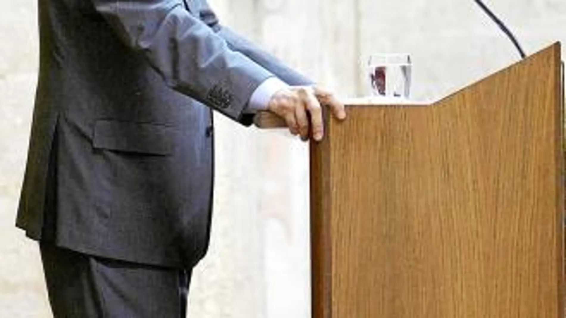 El presidente, ayer, durante su discurso en el Debate sobre la Comunidad