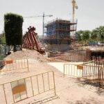 Las obras de la Biblioteca Universitaria en los jardines del Prado fueron paralizadas hace más de dos años por imperativo judicial