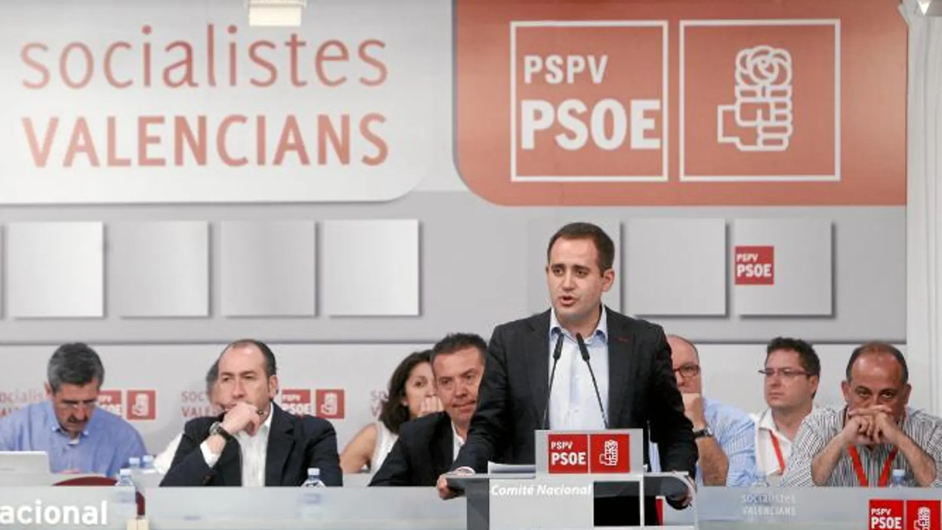 El secretario general del PSPV, Jorge Alarte, durante la celebración del Congreso Nacional