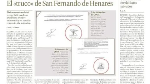 La construcción de 16 VPO en la localidad iba a ejecutarla Bruesa pero lo echaron para atrás. En el nuevo informe fue en el que aparecía la firma de un arquitecto escaneada y del revés
