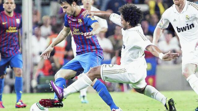 El segundo clásico de la temporada, la vuelta de la Supercopa, terminó en bronca tras la patada de Marcelo a Fàbregas