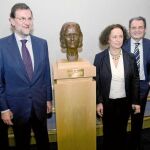 Rajoy y Aznar participaron ayer con otros dirigentes del PP en el homenaje a Loyola de Palacio que tuvo lugar en el Parlamento Europeo