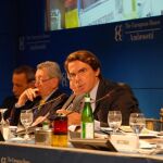 Aznar, durante su conferencia en Italia