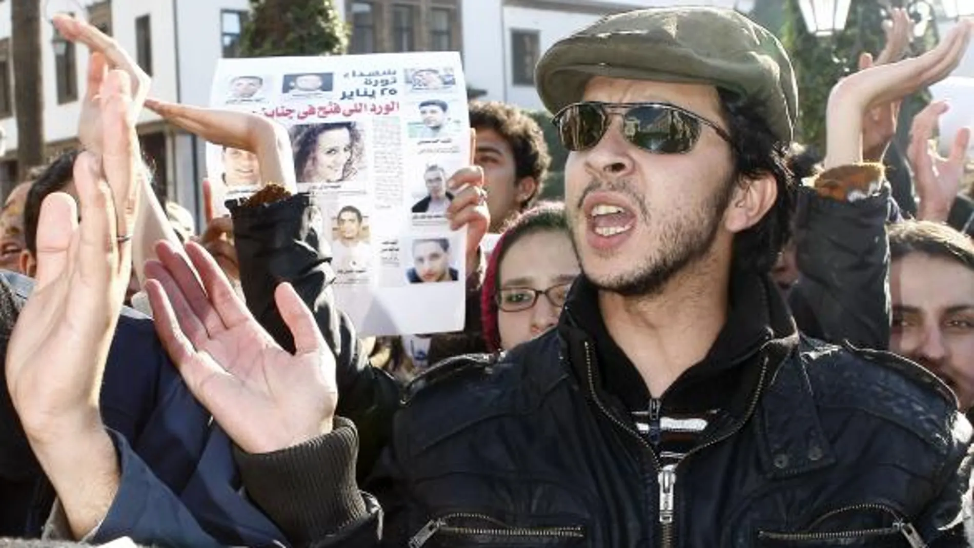 Jóvenes activistas marroquíes