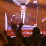 Hosni Mubarak, durante el discurso emitido anoche por la televisión estatal egipcia