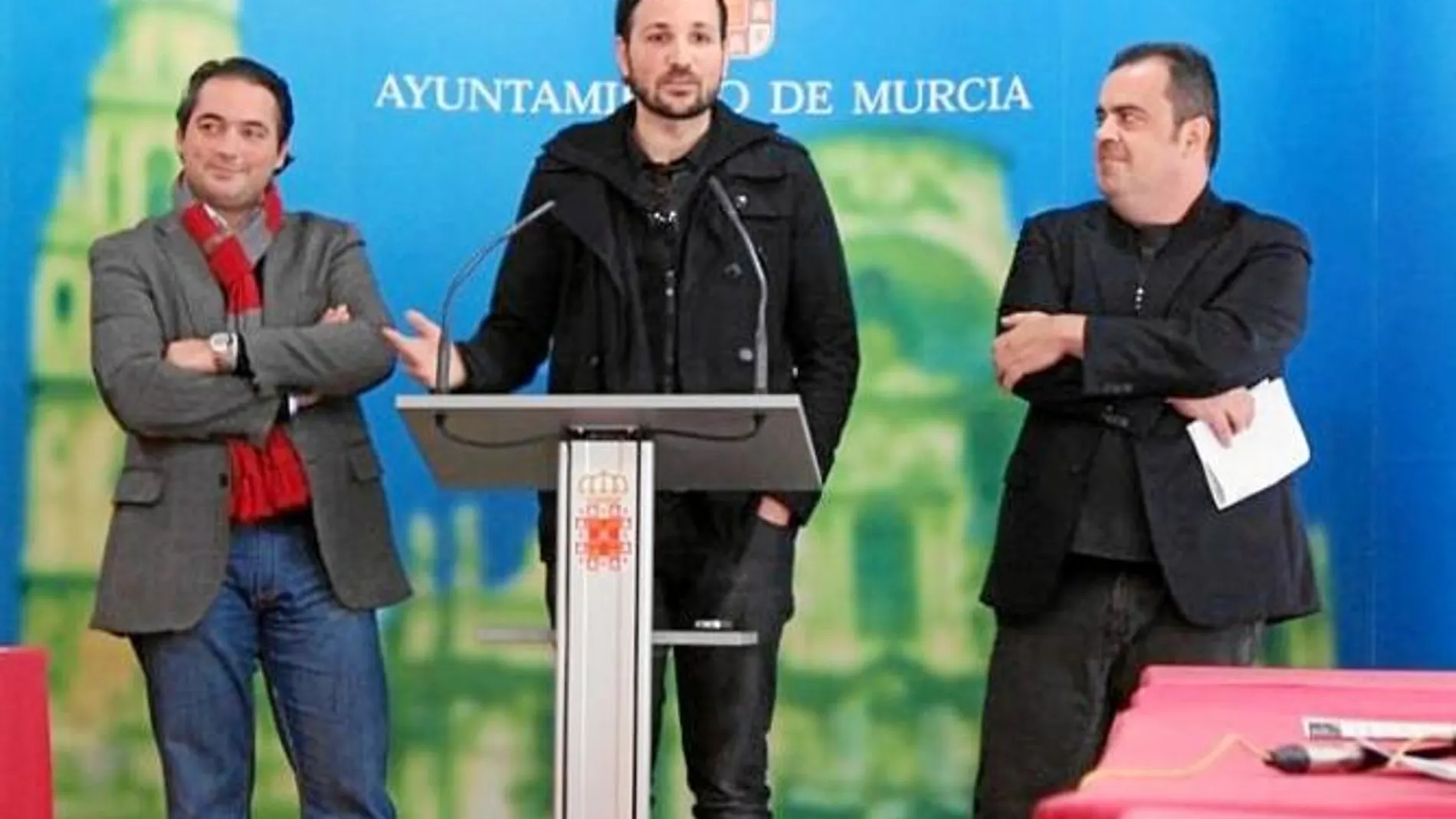 Rafael Gómez, Joaquín Sánchez y Javier García, en la presentación del festival