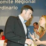 La ministra de Sanidad y el líder del PSM, durante su encuentro en el Comité Regional del pasado mes de junio