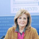 La portavoz del PP-A, Esperanza Oña, exigió ayer la dimisión de Chaves y Griñán por el escándalo de las prejubilaciones irregulares