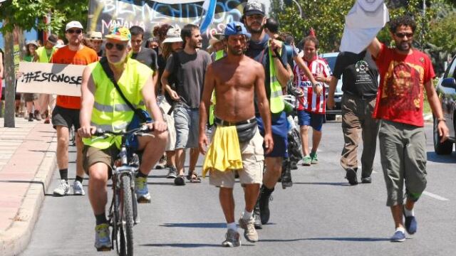 Sol repite como escenario de la marcha de los indignados