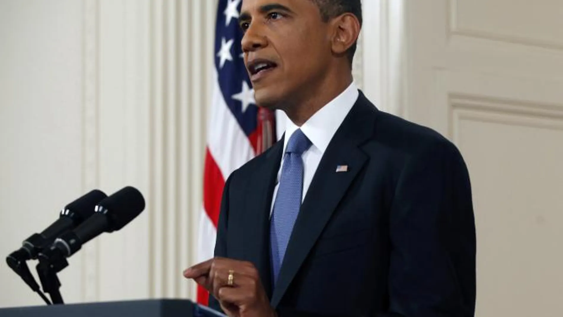 Barack Obama, durante el discurso en el que ha anunciado la retirada gradual de las tropas norteamericanas en Afganistán