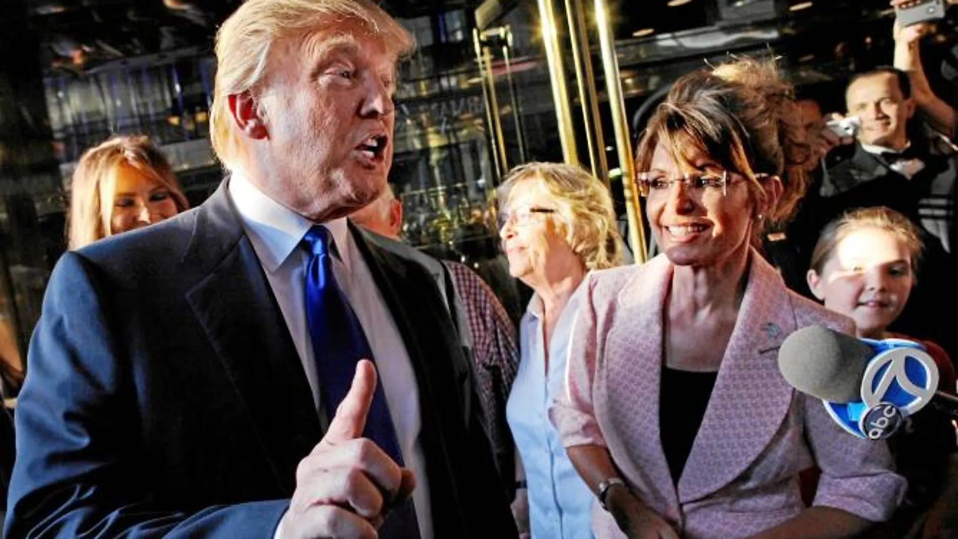 Palin y Trump, durante su encuentro en Nueva York