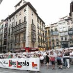 Imagen de una manifestación de la izquierda abertzale