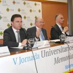 Serafín Castellano ofreció ayer una conferencia en el CEU San Pablo de Valencia organizada por Víctimas del Terrorismo