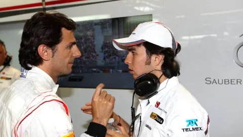 De la Rosa, junto al lesionado Sergio Pérez