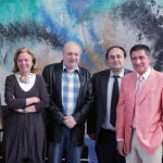 Los miembros del jurado del Premio Fundación Cristóbal Gabarrón de Artes Plásticas 2011. A la derecha, el galardonado Richard Rogers