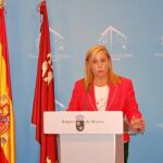 La portavoz regional y consejera de Presidencia y Administraciones Públicas, María Pedro Reverte