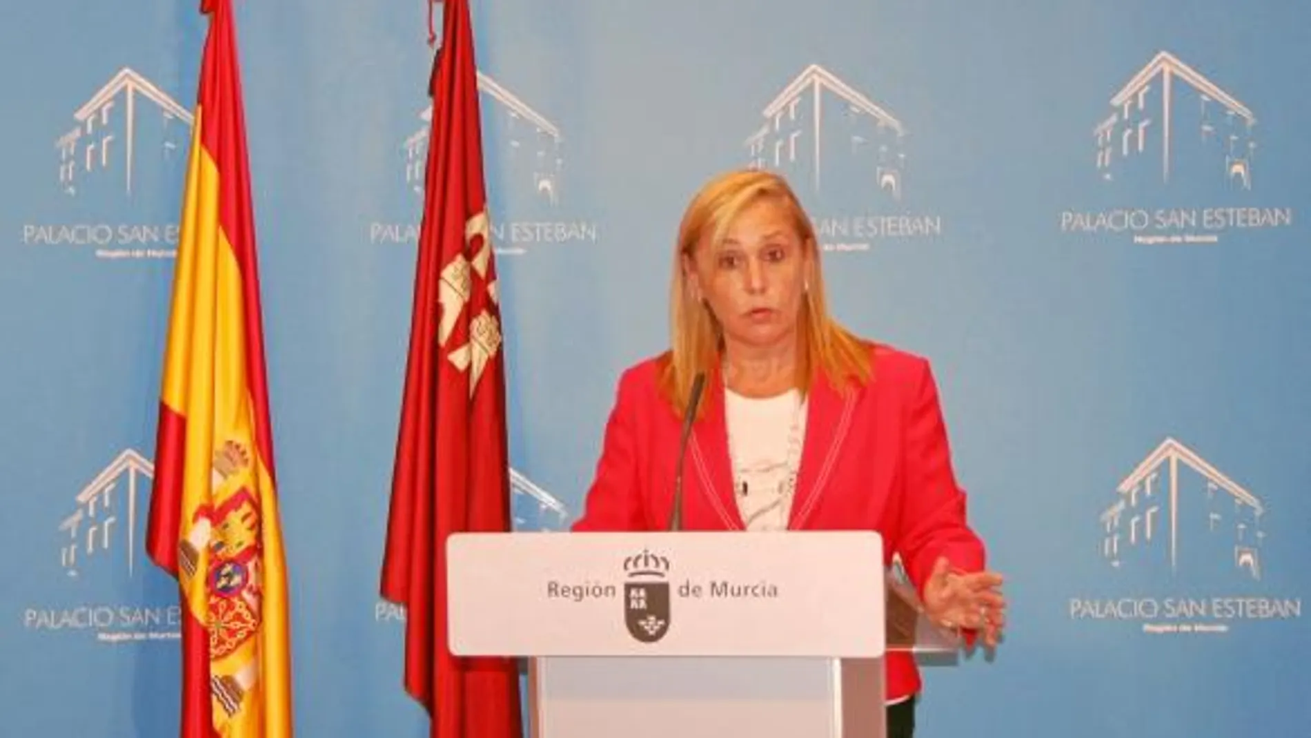 La portavoz regional y consejera de Presidencia y Administraciones Públicas, María Pedro Reverte