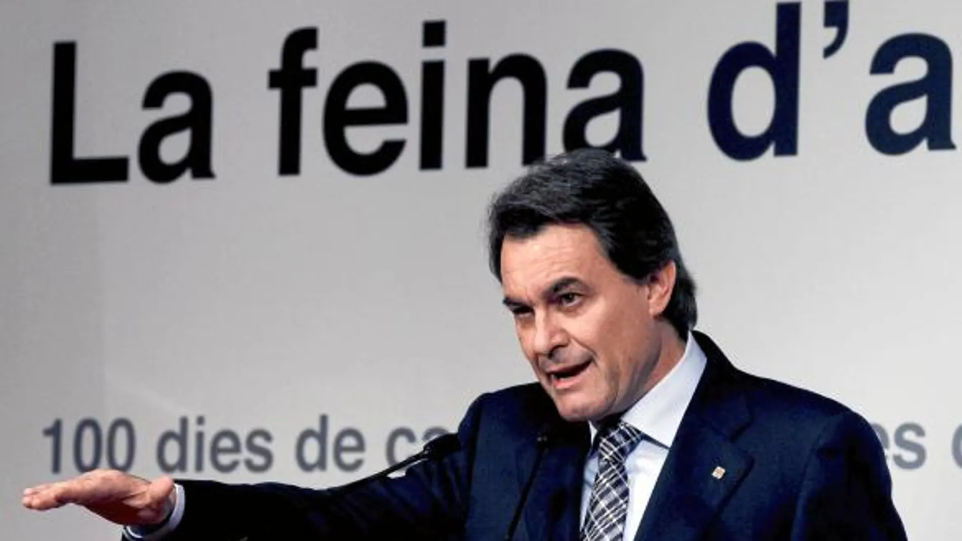 El president Mas durante su conferencia ante más de 300 invitados