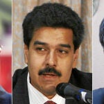 Elías José Jaua, Nicolás Maduro y Andrés Izarra