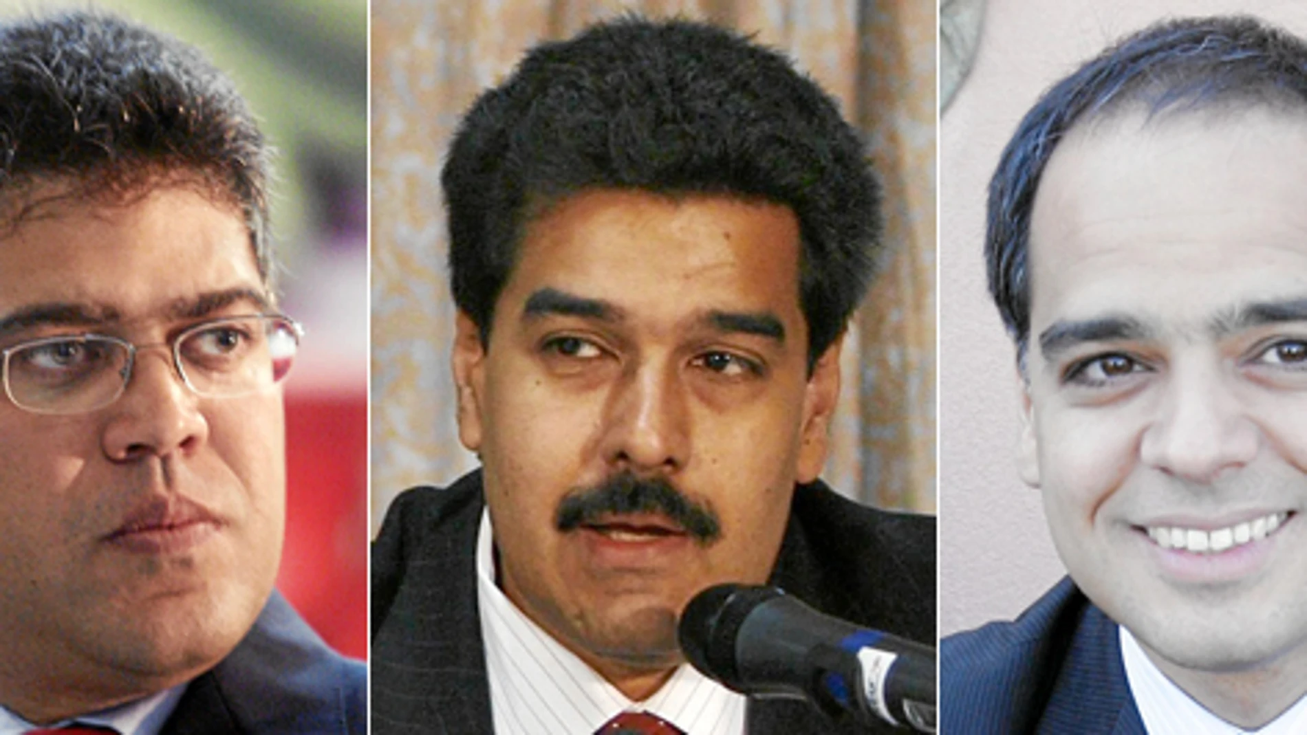 Elías José Jaua, Nicolás Maduro y Andrés Izarra
