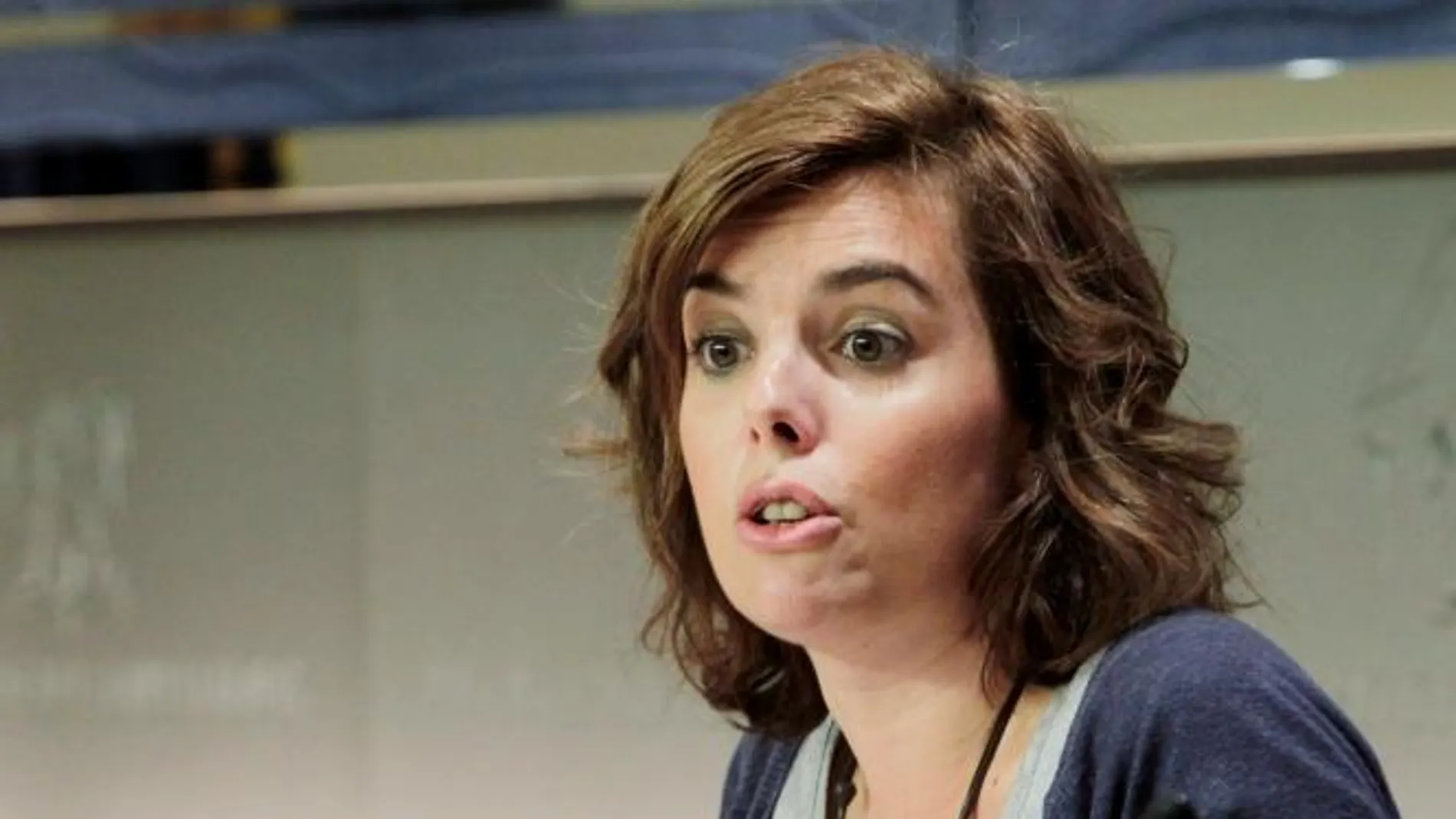 Sáenz de Santamaría, ayer, en el Congreso de los Diputados